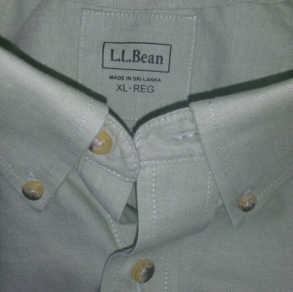 L.l.bean xl men's long sleeve shirt xl  green
